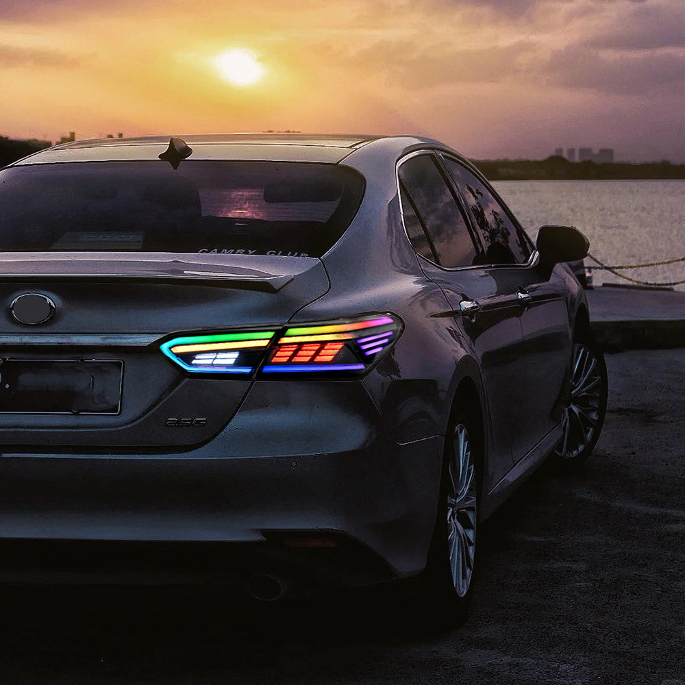 New RGB Tail Lights For 2018-2024 Toyota Camry 8th Gen Rear Lamp ...
