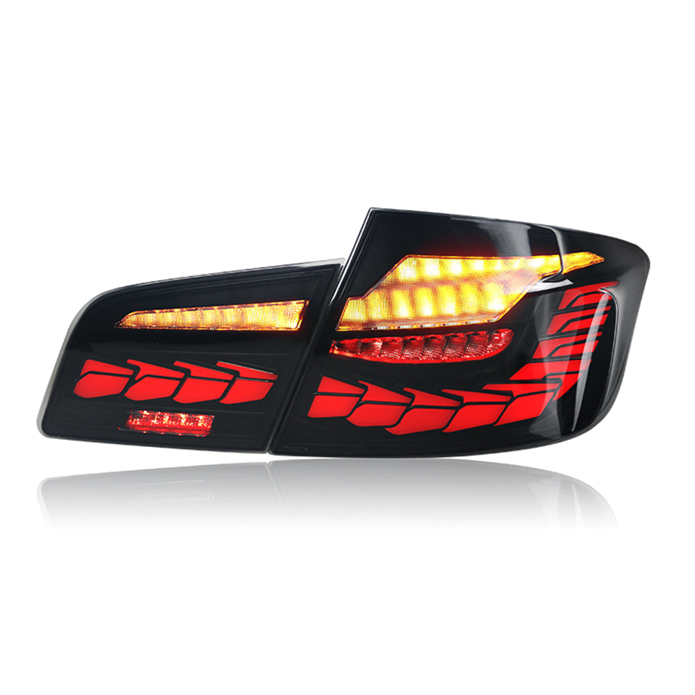 TT-ABC - New Tail Lights For BMW 5 Series F10 F18 Led Tail Lights (Smoked/Red)-BMW-TT-ABC-51.5×43×25-Smoked-TT-ABC