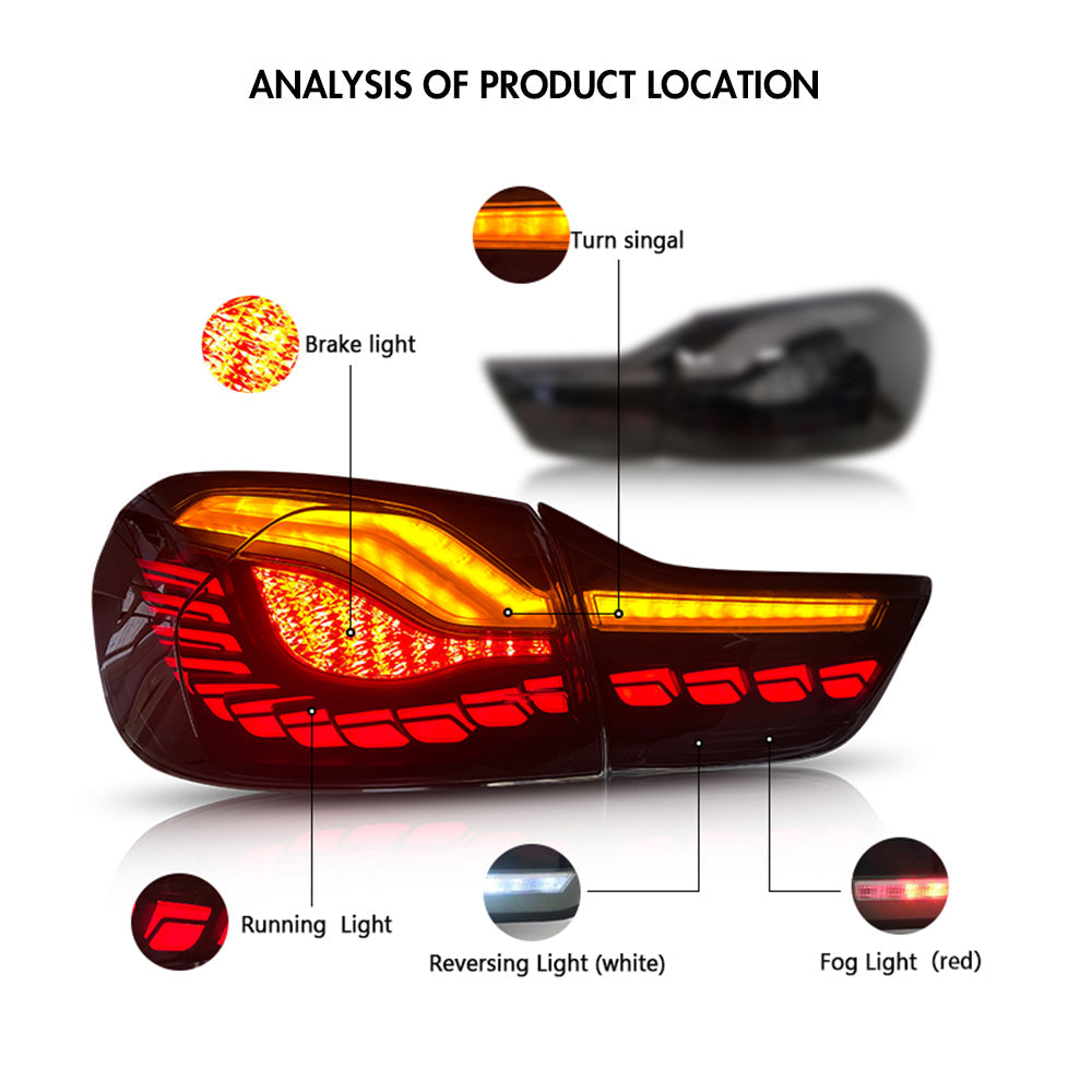 Premium OLED Tail Lights for BMW 4 Series (2013-2019) & M4 GTS (2014-2018) (Smoked)-BMW-TT-ABC