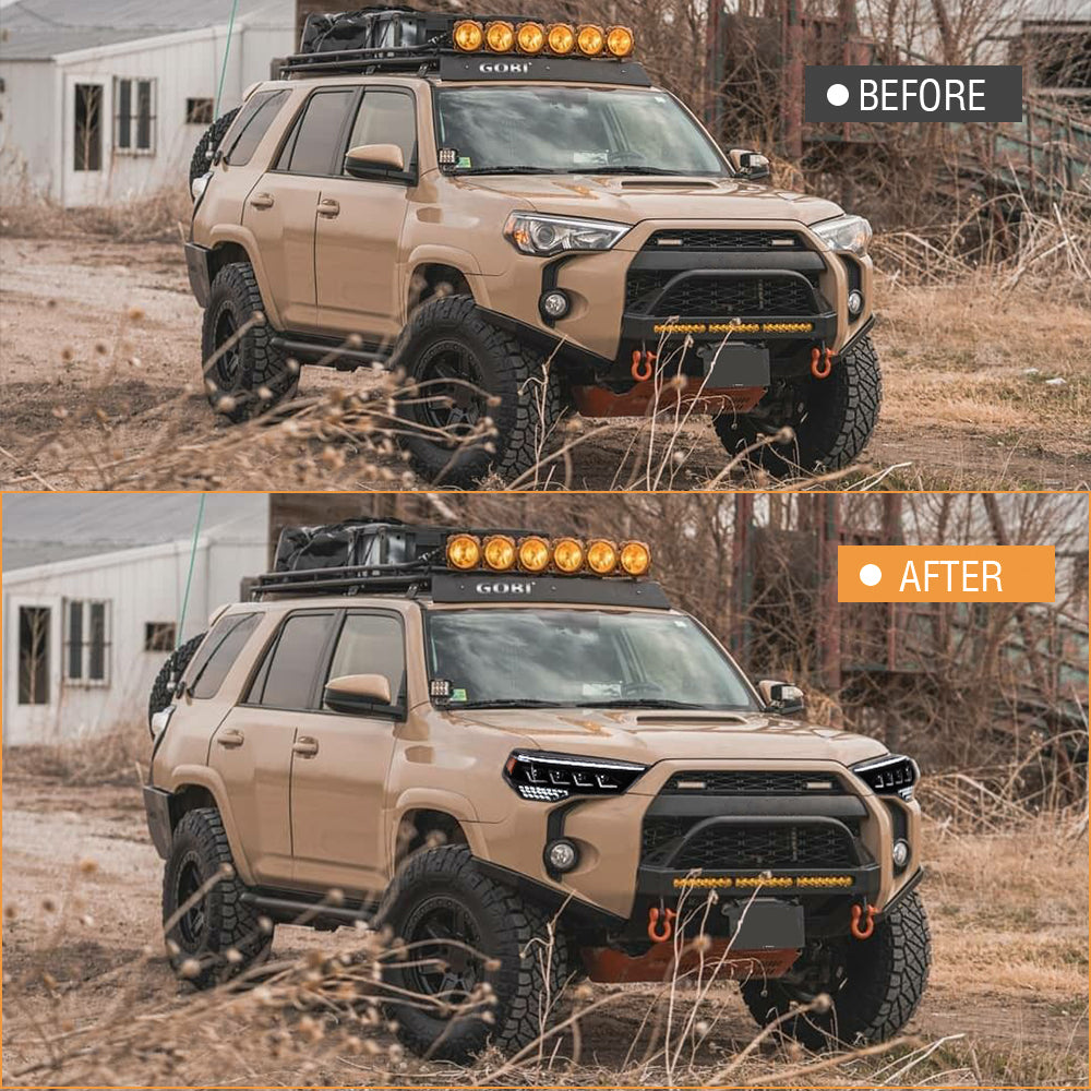 Quad Beam LED Headlights For 2014-2022 Toyota 4Runner Turn Front Lamp DRL Assembly-Toyota-TT-ABC