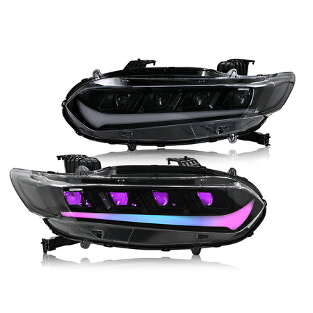 RGB Headlight For 2018-2021 Honda Accord LX/Ex/EXL/Sport/SE 10th Gen Headlight Assembly-Honda-TT-ABC