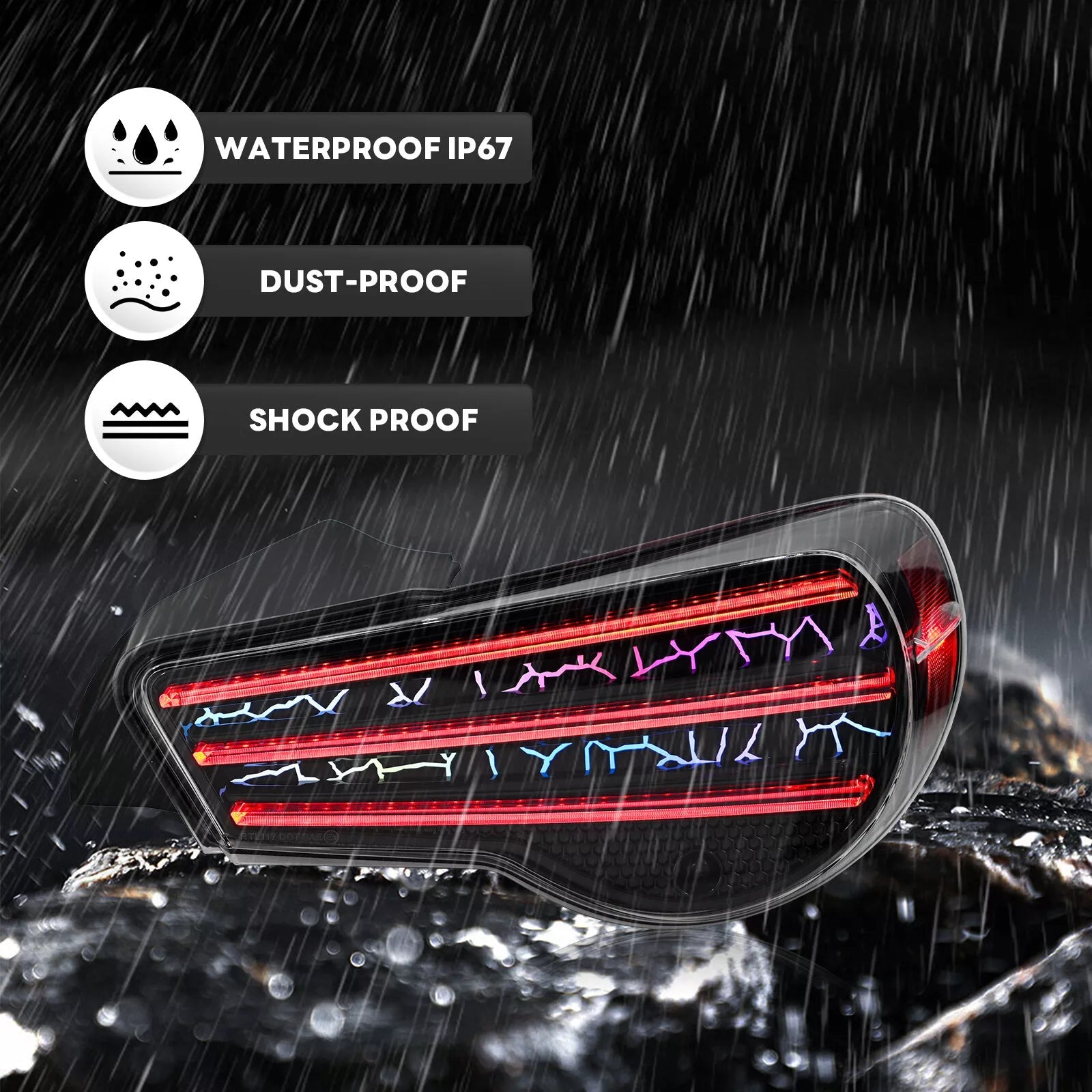 RGB Tail Lights For 2012-2020 Toyota 86/Subaru BRZ/Scion FR-S Rear