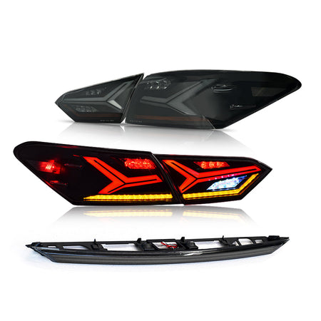 Smoke LED Tail Lights + Trunk set For Toyota Camry 2018-2024 Rear Lamp Assembly-Toyota-TT-ABC