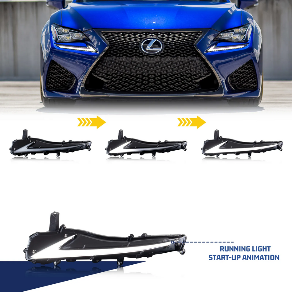 TT-ABC LED Daytime Running Light for 2014-2020 Lexus IS250 IS350 IS200t IS300 W/Start up Animation With Sequential Turn Signal-Lexus-TT-ABC