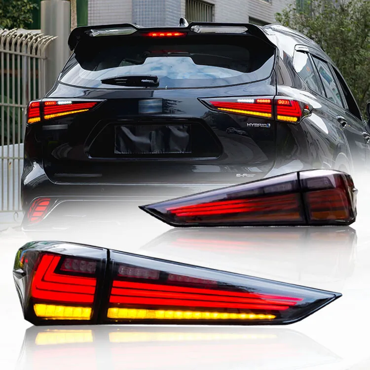 TT-ABC LED Tail Light For 2021-2023 Toyota Highlander Start Dynamic Breathing DRL Sequential Steering Signal Light-Toyota-TT-ABC