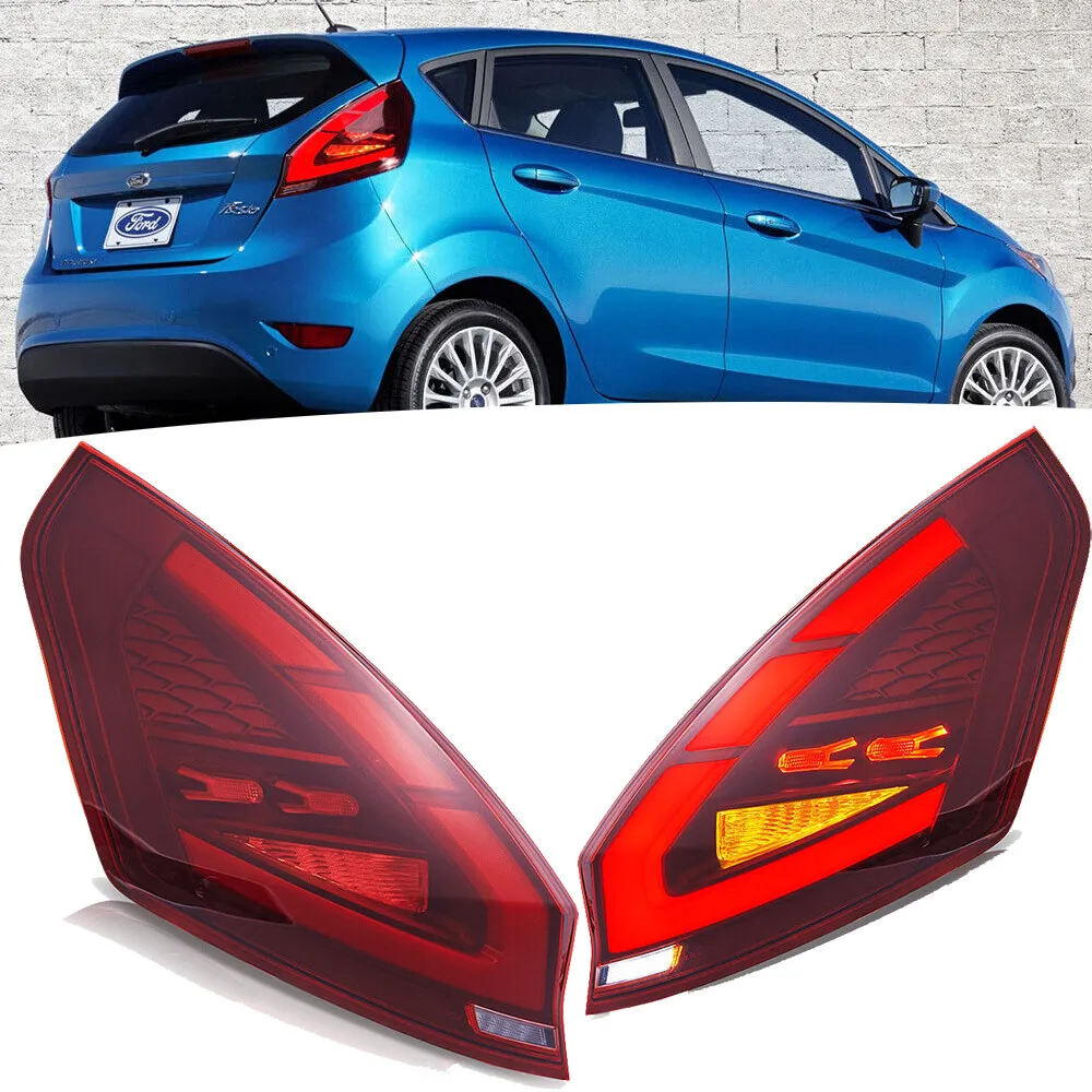 TT-ABC LED Tail Lights for 2008-2019 Ford Fiesta Hatchback SE ST Sequential Start-up Animation Rear Lamps Assembly-Ford-TT-ABC