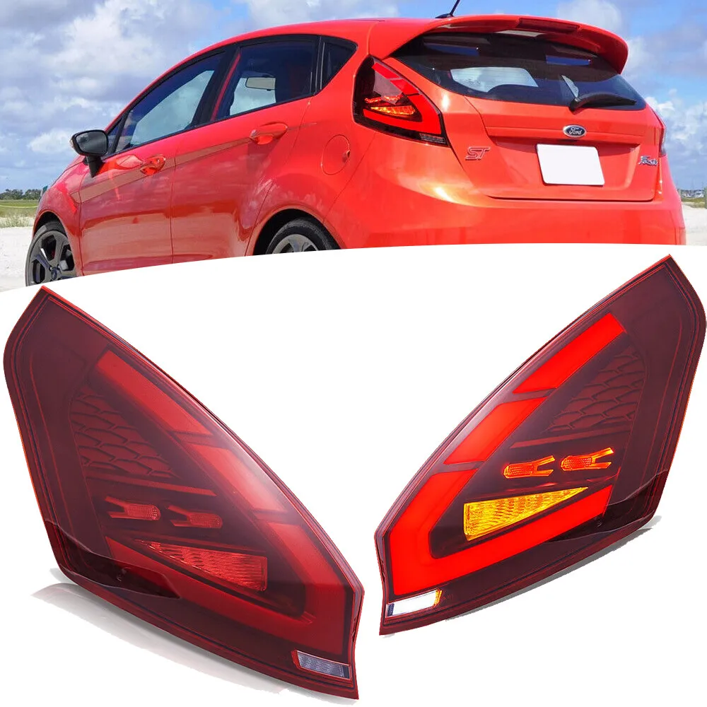 TT-ABC LED Tail Lights for 2008-2019 Ford Fiesta Hatchback SE ST Sequential Start-up Animation Rear Lamps Assembly-Ford-TT-ABC