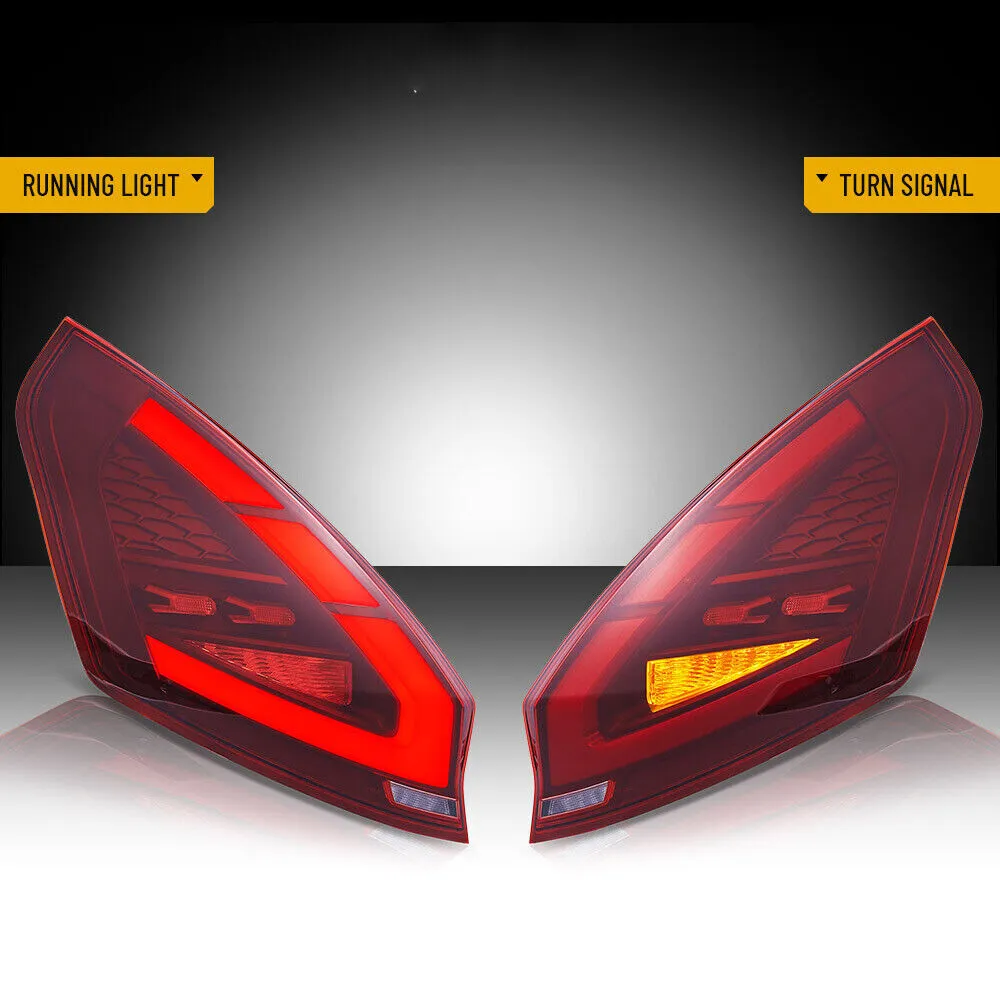 TT-ABC LED Tail Lights for 2008-2019 Ford Fiesta Hatchback SE ST Sequential Start-up Animation Rear Lamps Assembly-Ford-TT-ABC