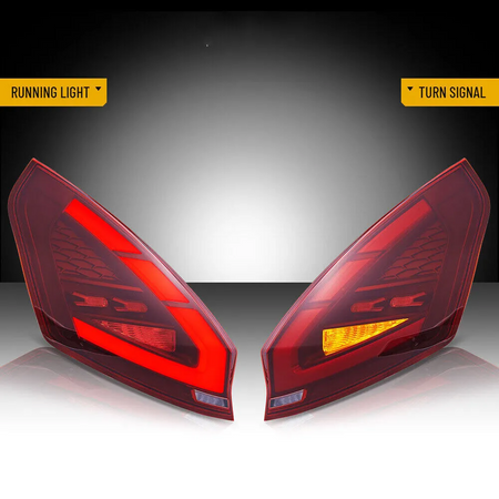 TT-ABC LED Tail Lights for 2008-2019 Ford Fiesta Hatchback SE ST Sequential Start-up Animation Rear Lamps Assembly-Ford-TT-ABC