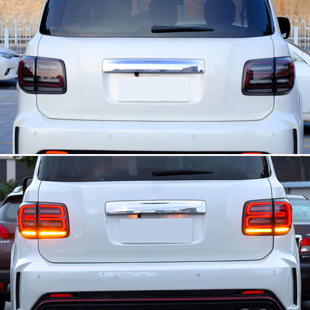 TT-ABC - For Nissan Armada/Patrol 2017-2020 Tail lights 4 pieces Start-up Animation(Smoked/Red)-Nissan-TT-ABC-TT-ABC