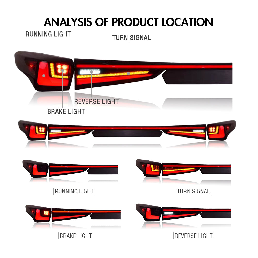 TT-ABC Led Tail Light For 2020-2024 Toyota Highlander Start