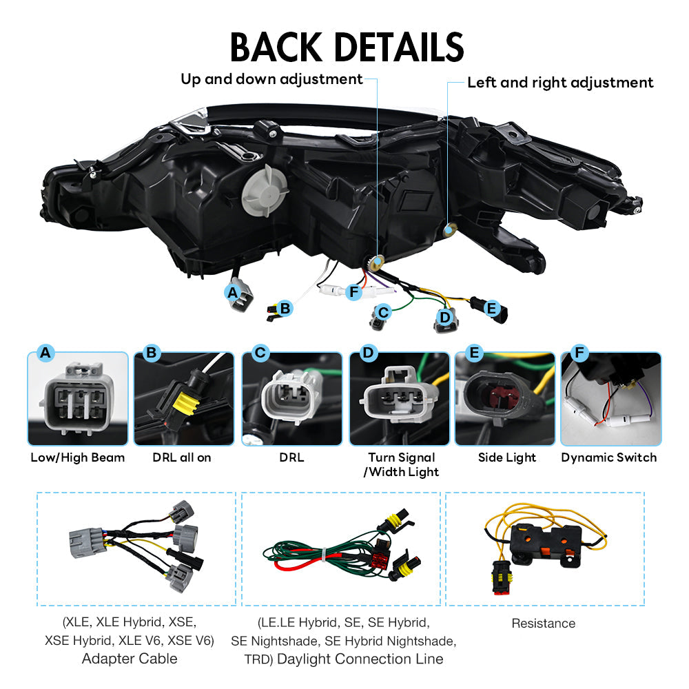 TT-ABC 2018-2024 トヨタ カムリ LE SE XLE XSE TRD (アウディ モデル
