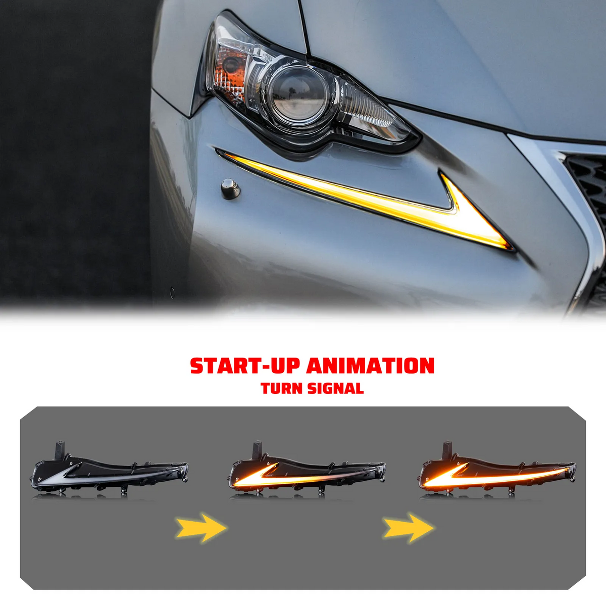 TT-ABC RGB Daytime Running Light for 2014-2020 Lexus IS250 IS350 IS200t IS300 W/Start up Animation With Sequential Turn Signal-Lexus-TT-ABC