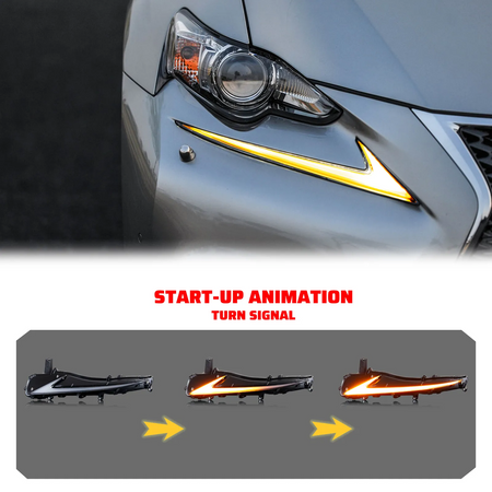 TT-ABC RGB Daytime Running Light for 2014-2020 Lexus IS250 IS350 IS200t IS300 W/Start up Animation With Sequential Turn Signal-Lexus-TT-ABC