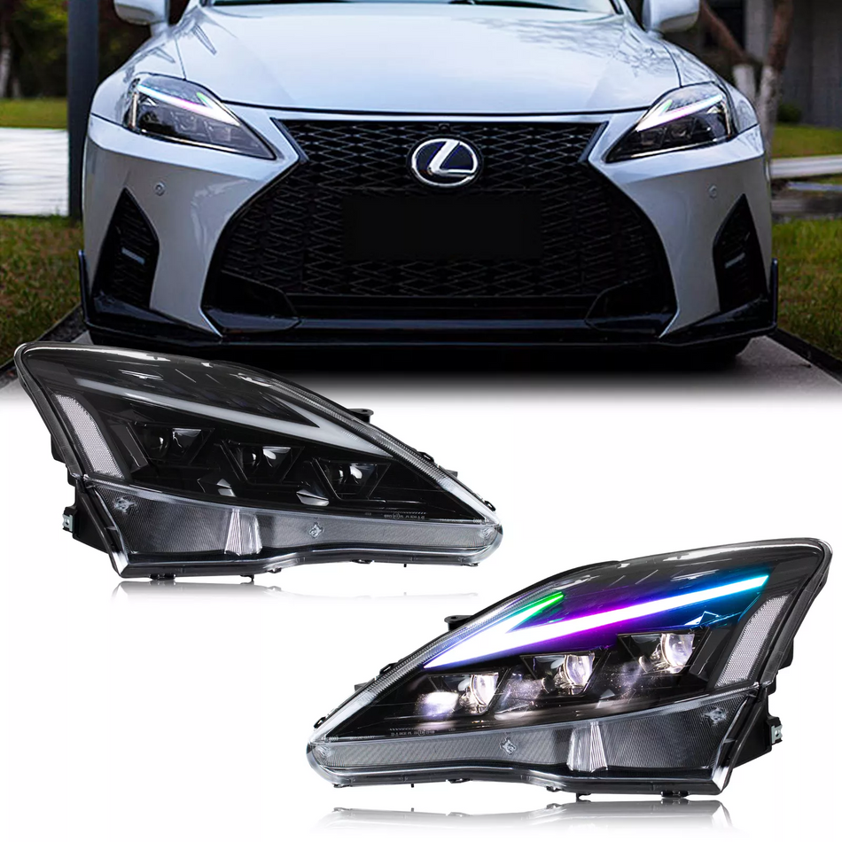 TT-ABC RGB Headlight for Lexus IS250/ IS250C IS350 IS350C IS220d 2006-2013, ISF 2008-2014 With DRL Start UP Animation & Sequential Indicator-Lexus-TT-ABC