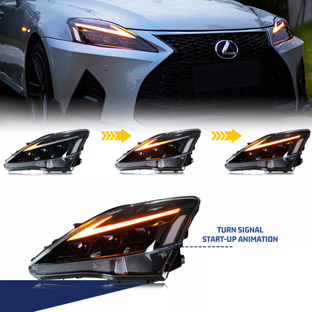 TT-ABC RGB Headlight for Lexus IS250/ IS250C IS350 IS350C IS220d 2006-2013, ISF 2008-2014 With DRL Start UP Animation & Sequential Indicator-Lexus-TT-ABC