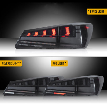 TT-ABC RGB Tail Light For 2006-2012 Lexus IS250 IS350 ISF LED Tail Light Sequential Signal Light-Lexus-TT-ABC