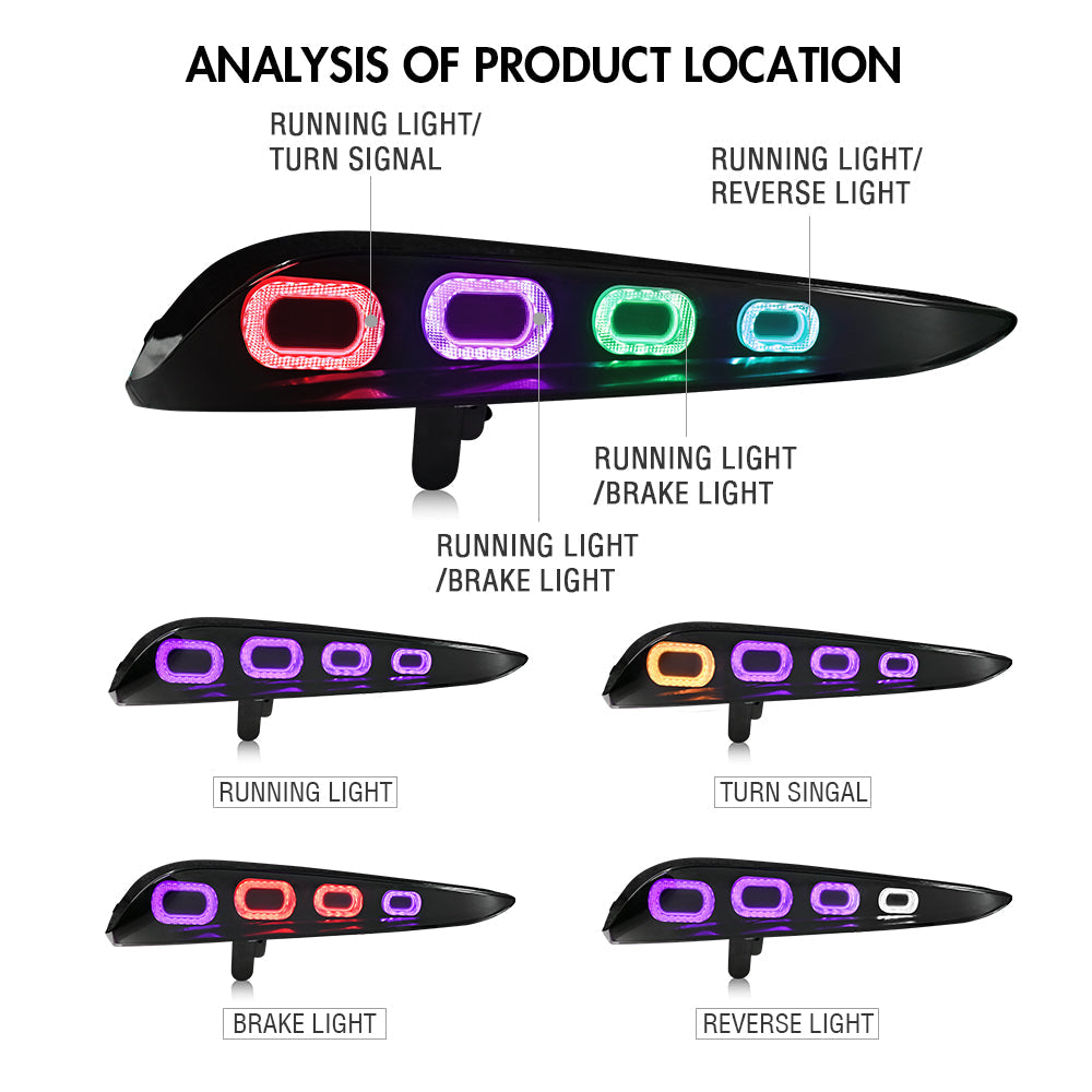 TT-ABC RGB Tail Light for 2020-2024 Toyota GR Supra A90 & A91 Start up Animation DRL Sequential Indicator Rear Lamp Assembly-Toyota-TT-ABC