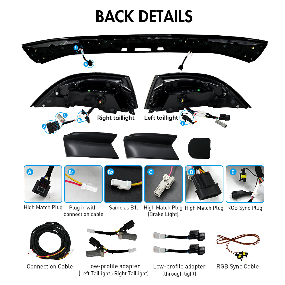 TT-ABC RGB Tail Light with Trunk Lamp for 2023-2025 Honda Accord 11th