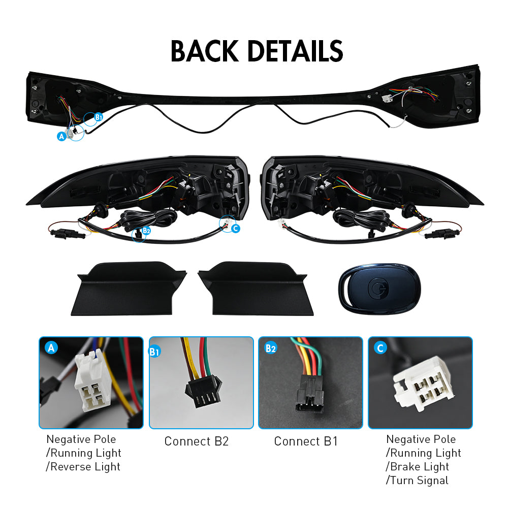TT-ABC RGB Tail Lights for 2020-2026 Toyota Corolla Start Up Animation