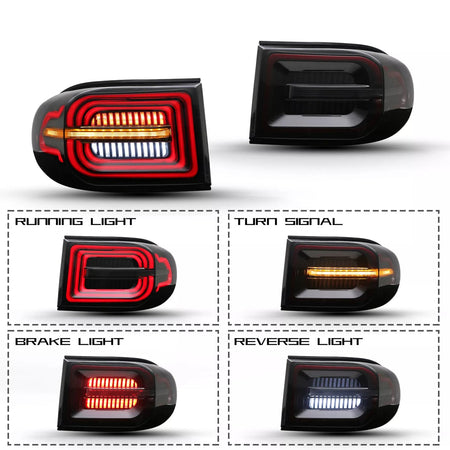 TT-ABC Smoked Tail Lights For 2007-2014 Toyota FJ Cruiser Rear Lamps Assembly-Toyota-TT-ABC