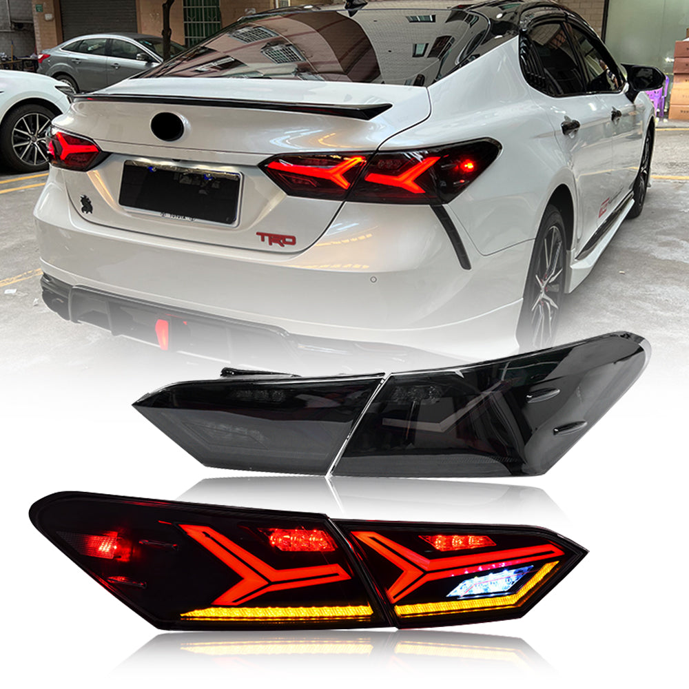 Used Led Tail Light For 2018-2024 Toyota Camry SE LE XSE XLE TRD(Red/White)-TT-ABC