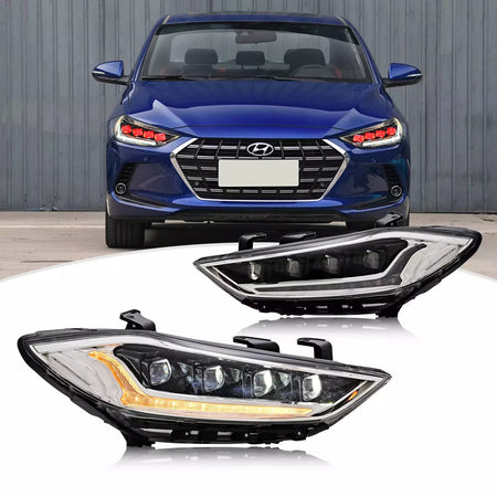 TT-ABC Devil eyes Headlight For 2017 2018 Hyundai Elantra Headlights With Dynamic Animation Lights-Hyundai-TT-ABC