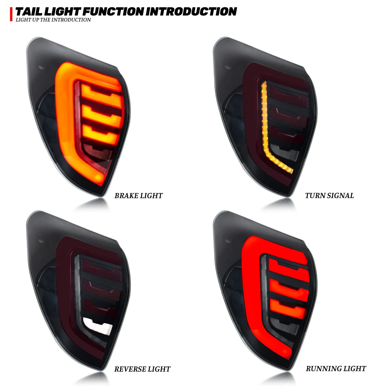 TT-ABC LED Tail Lights for 2009-2012 Toyota RAV4 Smoked Sequential Indicator Rear Lamps-Toyota-TT-ABC