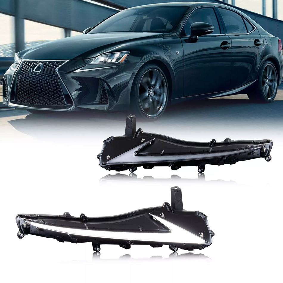 TT-ABC LED Daytime Running Light for 2014-2020 Lexus IS250 IS350 IS200t IS300 W/Start up Animation With Sequential Turn Signal