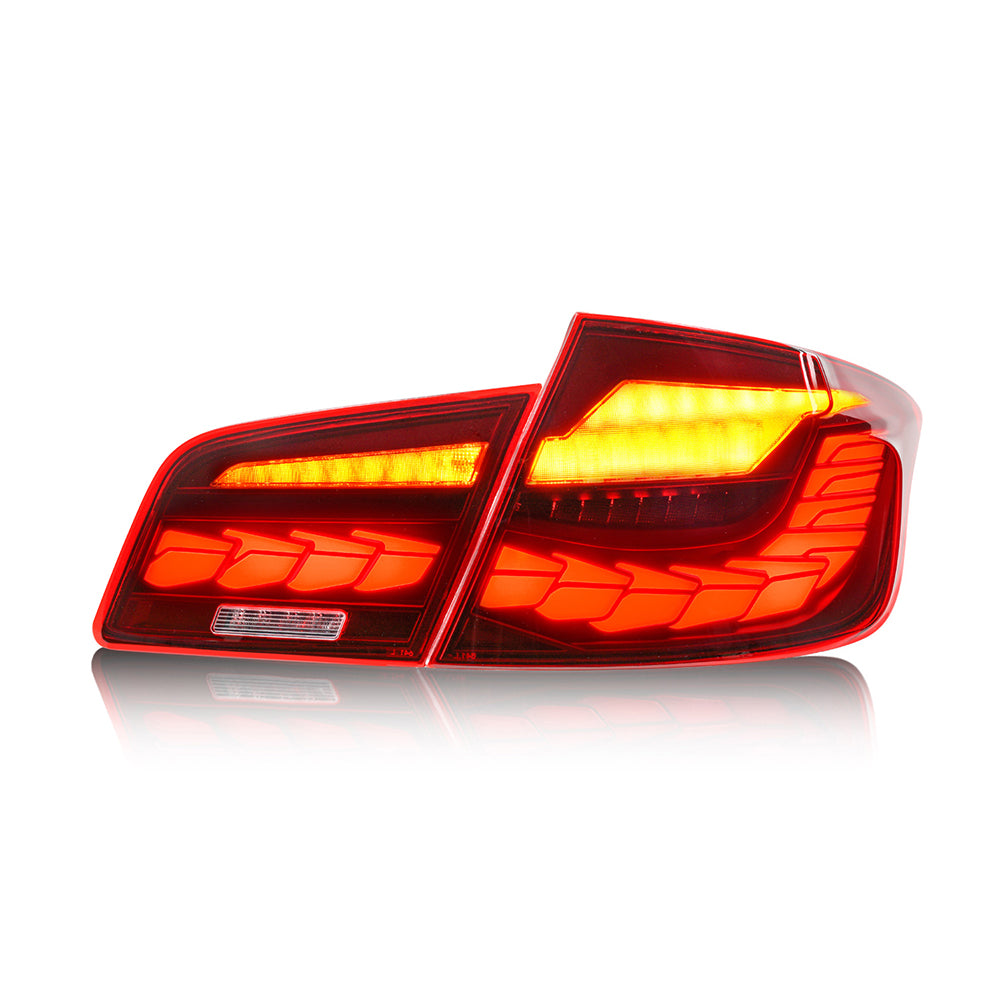 TT-ABC - New Tail Lights For BMW 5 Series F10 F18 Led Tail Lights (Smoked/Red)-BMW-TT-ABC-51.5×43×25-Red-TT-ABC