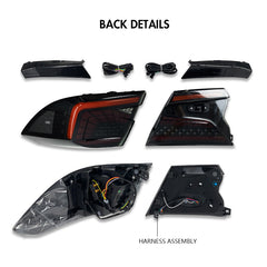 TT-ABC - Honda Accord 10th Gen 2018-2022 Led Tail Lights Compatible with w/3D Scanning Dynamic Animation w/ Starry Breathing DRL, w/Sequential, Smoked/Tinted-Honda-TT-ABC-70*41*25-TT-ABC