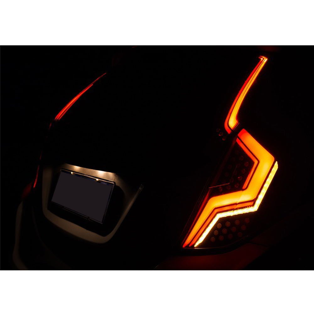 TT-ABC - For Honda Jazz 2014-2018 Led Smoked Tail Lights Start-up Animation Continuous Indicator Assemmbly-Honda-TT-ABC-54*49*28 cm-Smoked-TT-ABC