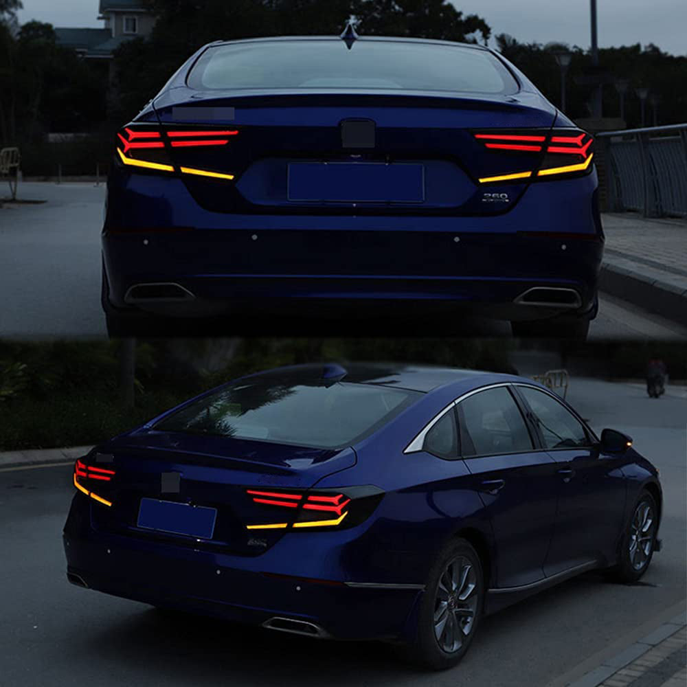 TT-ABC - New Taillights for 2018-2021 Honda Accord Tail Lights 10th Gen Rear Light Smoke-Honda-TT-ABC-TT-ABC