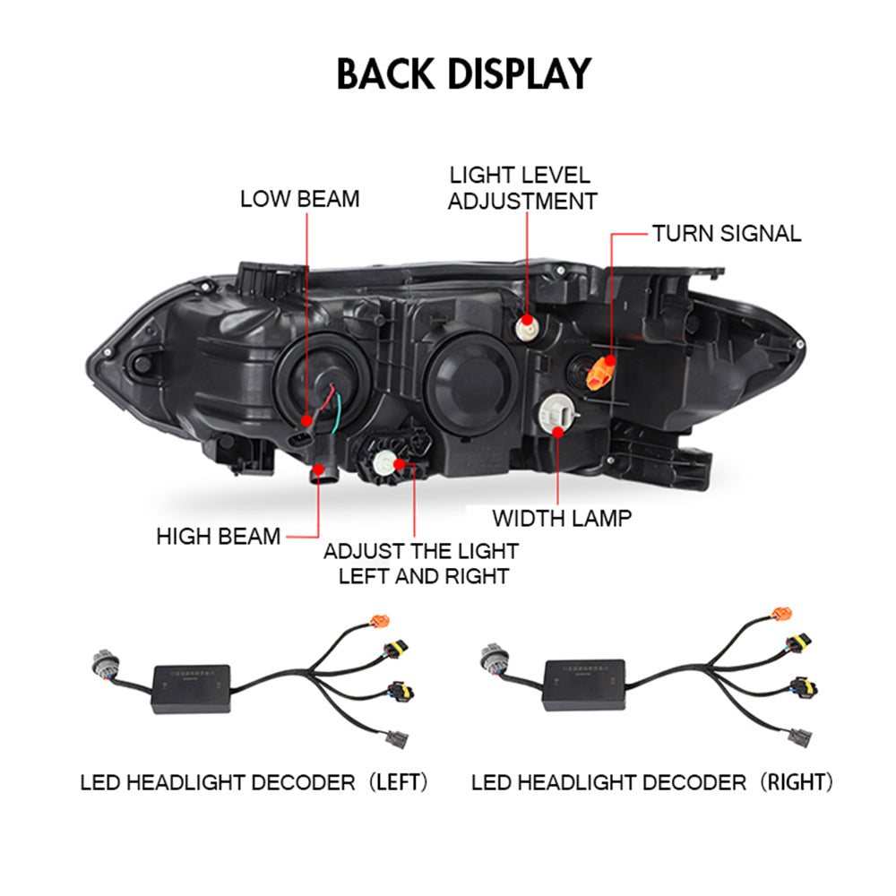 TT-ABC - LED Headlights for Honda Civic 2022 11Th Front Lamps Start-up Animation Projector Sequential Signal-Honda-TT-ABC-74*58.5*30-TT-ABC