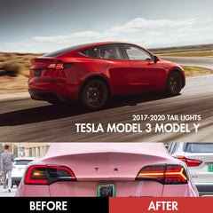 TT-ABC - LED Tail Lights For Tesla Model 3 Model Y 2017-2022 Eagle Rear Lamps-Tesla-TT-ABC-57*34*26-Smoked-TT-ABC