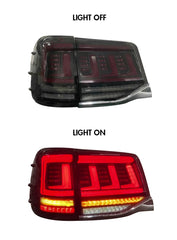 TT-ABC - LED Tail Lights For 2016-2020 Toyota Land Cruiser LC200 Assembly Start-up Animation (Smoked/Red)-Toyota-TT-ABC-TT-ABC