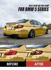 TT-ABC - Led Tail Lights for BMW 5 Series F10 F18 M5 gts 2011-2017 (Smoked/Red)-BMW-TT-ABC-TT-ABC