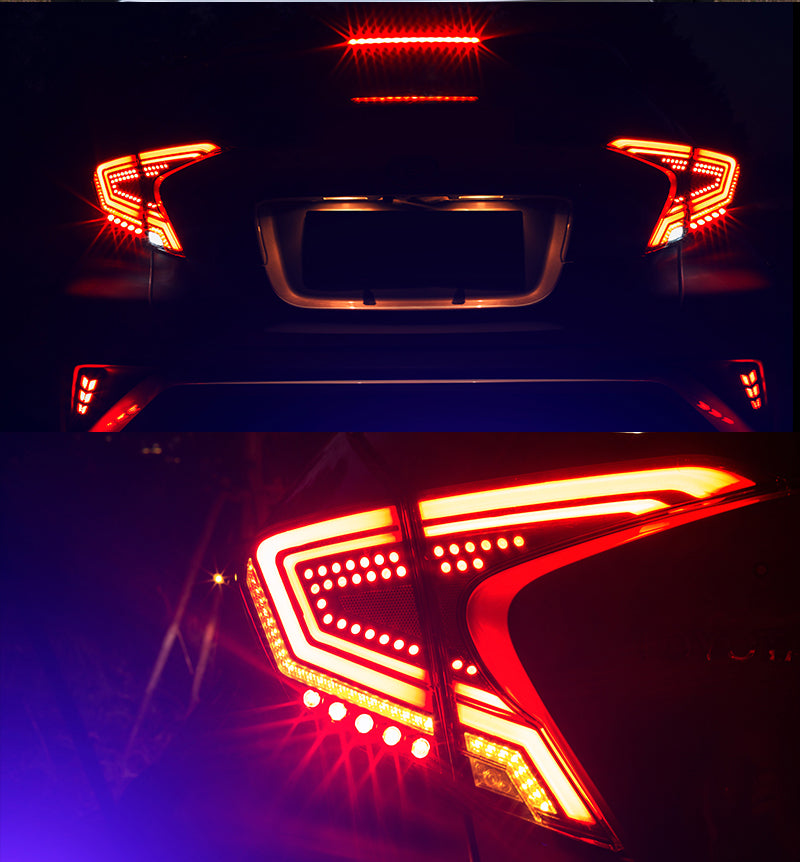 TT-ABC - 2018-2020 Toyota CHR/C-HR Somked/Red LED Tail Lights(NOT For 2021 C-HR GR Sport Models)-Toyota-TT-ABC-TT-ABC
