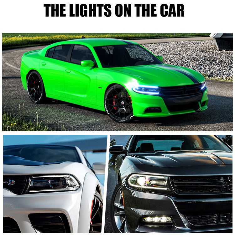 Nuevos faros LED de alta y baja haz faro Asamblea reemplazo para Dodge Charger 2015-2020