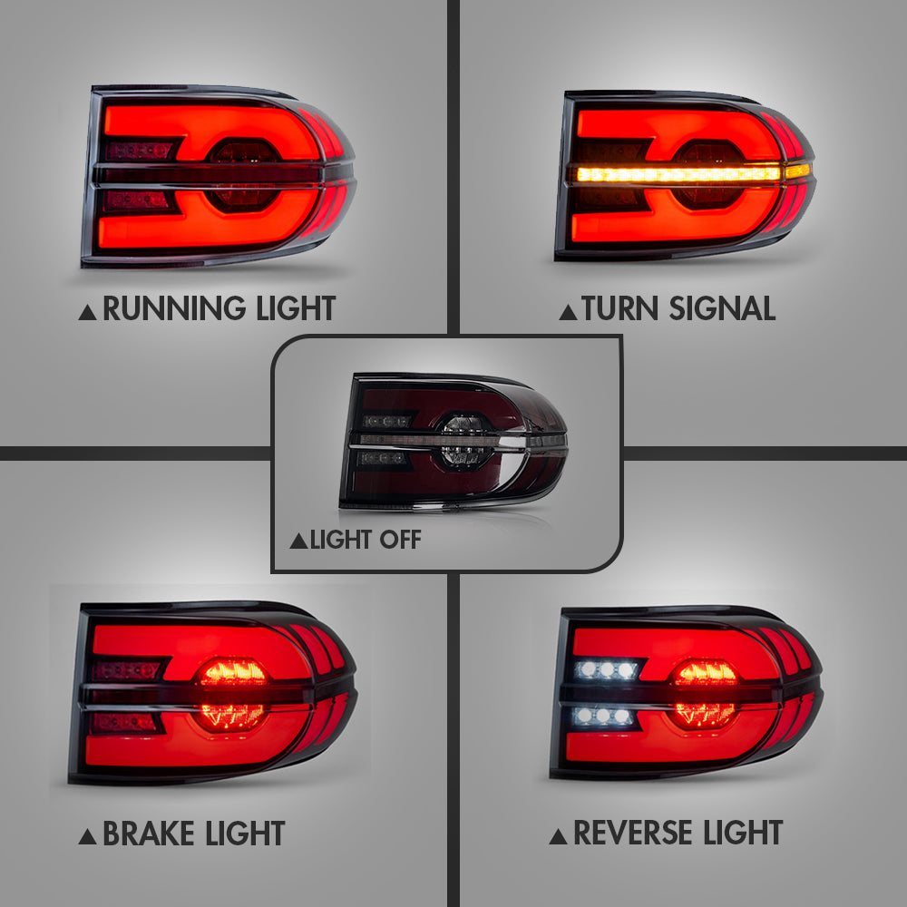TT-ABC - For Toyota FJ Cruiser Tail Lights 2006-2020 Led Rear Light Assembly Smoke/clear Version-Toyota-TT-ABC-TT-ABC